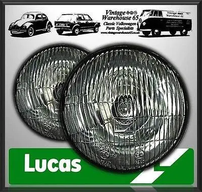 Volvo Amazon Gt Genuine Lucas 7" Sealed Beam Halogen Conversion Headlights 1