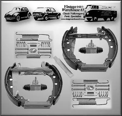 Volkswagen Jetta Mk2 Febi Germany 31Mm Rear Brake Shoes & Wheel Cylinder Kit 1