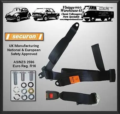 Volkswagen Transporter T5 Van Caravelle Rear Static Seatbelt Kit 200 1