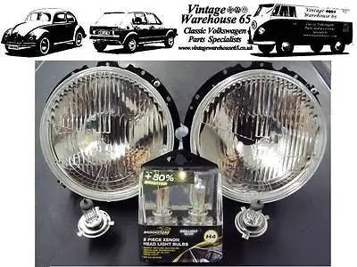 Volkswagen Golf Mk1 1600 1800 Gti 1974 - 1983 Xenon Halogen Upgrade Headlights 1