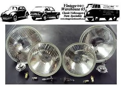 Jaguar Xj6 Xj12 7" Main & 5 & 3/4" Sealed Beam Halogen Headlight Conversion Kit 1