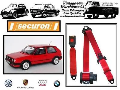 Volkswagen Corrado 1.8 2.0 16V G60 Coupe Red Rear 3 Point Automatic Seatbelt 264 1
