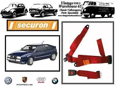 Volkswagen Corrado 1.8 2.0 16V G60 Coupe Red Rear Satic 3 Point Seatbelt 200 1
