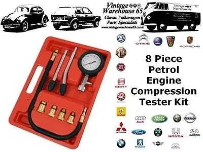 Renault Clio Megane Laguna 8 Piece Petrol  Engine Compression Tester Kit 1