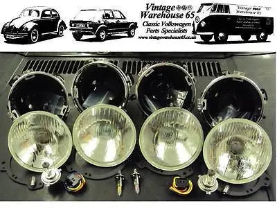 Ford Cortina Mk3 5 & 3/4" Sealed Beam Halogen Conversion Headlight Kit + Bulbs 1