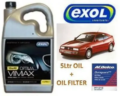 Vw Corrado 16V 10/40 Semi-Synthetic Engine Oil + Filter 1