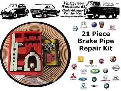 Vw Golf Polo Corrado Scirocco Lupo 21 Piece Diy Brake Pipe Repair Kit 25Ft 1
