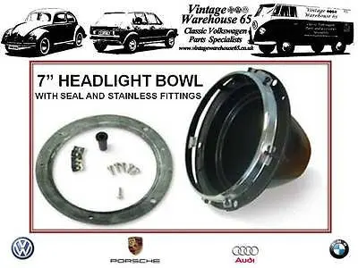 American Classic 7" Sealed Beam Halogen Conversion Headlight Bucket & Fittings 1