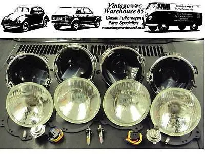 Datsun 240C 5 & 3/4" Sealed Beam Halogen Conversion Main & Spot Headlight Kit 1