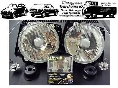 Volkswagen Golf Mk2 1.3 1.6 & Diesel 1983-1991 Xenon Halogen Upgrade Headlights 1