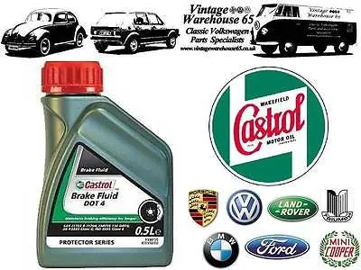 Vw Golf Mk1 Mk2 Mk3 Mk4 Gti G60 Syncro Castrol Dot 4 Brake Fluid 500Ml 1