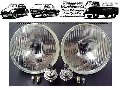 Rover P4 P5 7" Sealed Beam Halogen Conversion Headlights With Bulbs 60/55W 12V 1