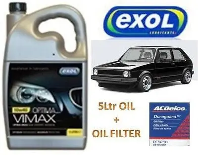 Vw Mk1 Golf Gti 10/40 Semi-Synthetic Engine Oil +Filter 1