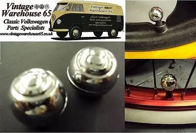 Old School Bmx 1980'S Style Chrome 8 Ball Valve Caps 1