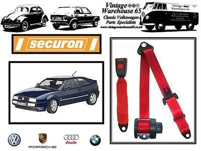 Volkswagen Corrado 1.8 2.0 16V G60 Coupe Red Rear 3 Point Automatic Seatbelt 264 1