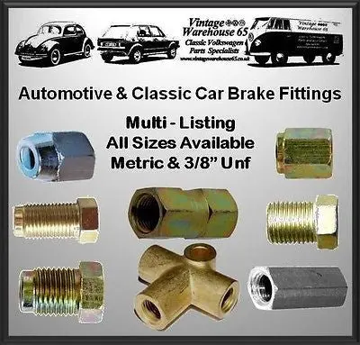 Copper Brake Pipe Ends Unions Fittings All Sizes For Cars Metric & 3/8" Unf 1