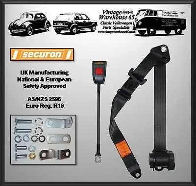 Bmw 1500 1600 1800 2000 Saloon 1962>75 Front Automatic Seat Belt Kit 1