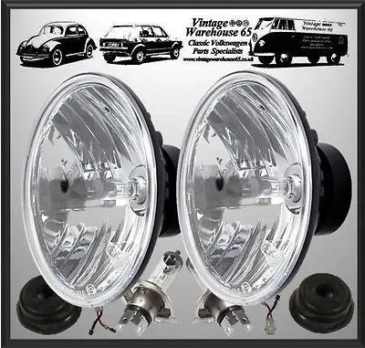 Jeep Cj Crystal Wipac 7" Sealed Beam Halogen Conversion Headlight Kit 1