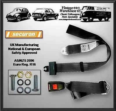 Lotus Eclat Coupe Classic 2 Point Adjustable Centre Middle Seat Lap Belt Kit 1
