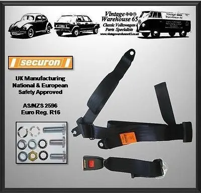 Volkswagen Golf Mk4 & Gti All Models Rear 3 Point Static Seatbelt Kit 1