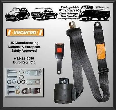 Triumph Tr2 Tr3 & Tr3a Convertible Front Automatic Seat Belt Kit 1