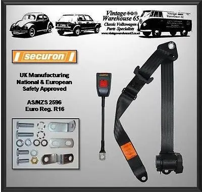 Volkswagen Golf Mk3 & Gti 3 & 5 Door Front 3 Point Fully Automatic Seatbelt Kit 1