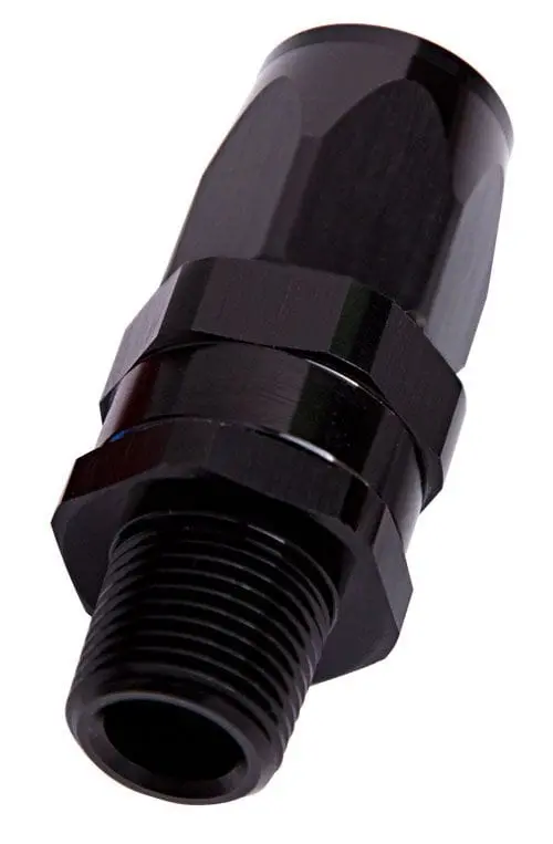 1/4" Npt To -8An Straight Taper Swivel Hose End – Black Anodized (Af830-08-04Blk) 1