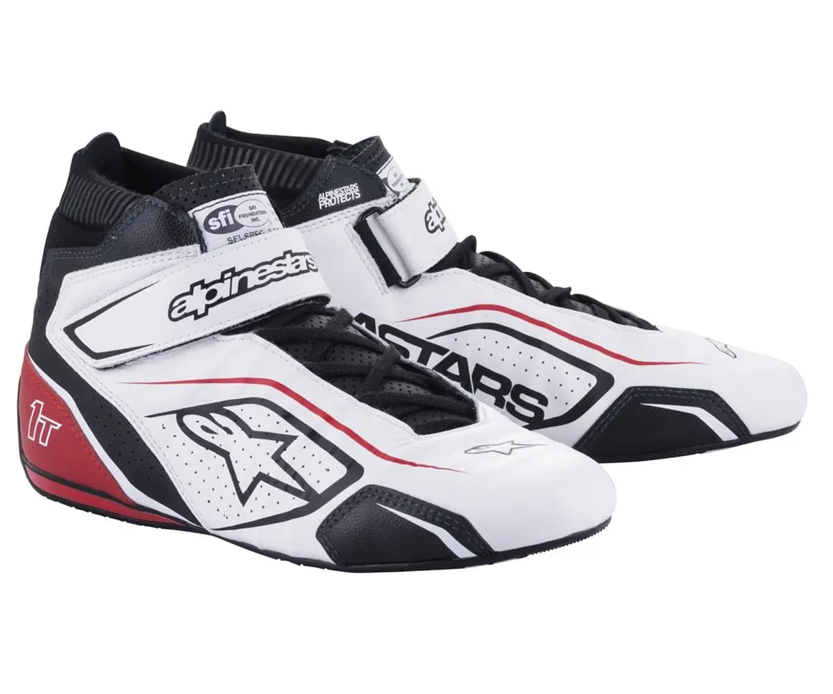 Alpinestars Tech 1-T V3 Racing Shoes – Size 10, Black/Red (2710122-213-10) 1