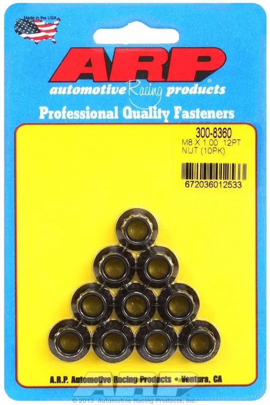 Arp 12-Point Chrome-Moly Nut – Black Oxide Finished Fastener For High-Stress Applications 1