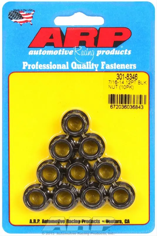 Arp 12-Point Heavy-Duty Nuts – 301-8346 (1/2"-20, Grade 8740) 1