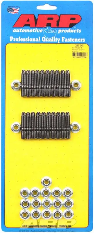 Arp Oil Pan Stud Kit – Precision Threaded, Heat-Treated Steel (200-1901) 1