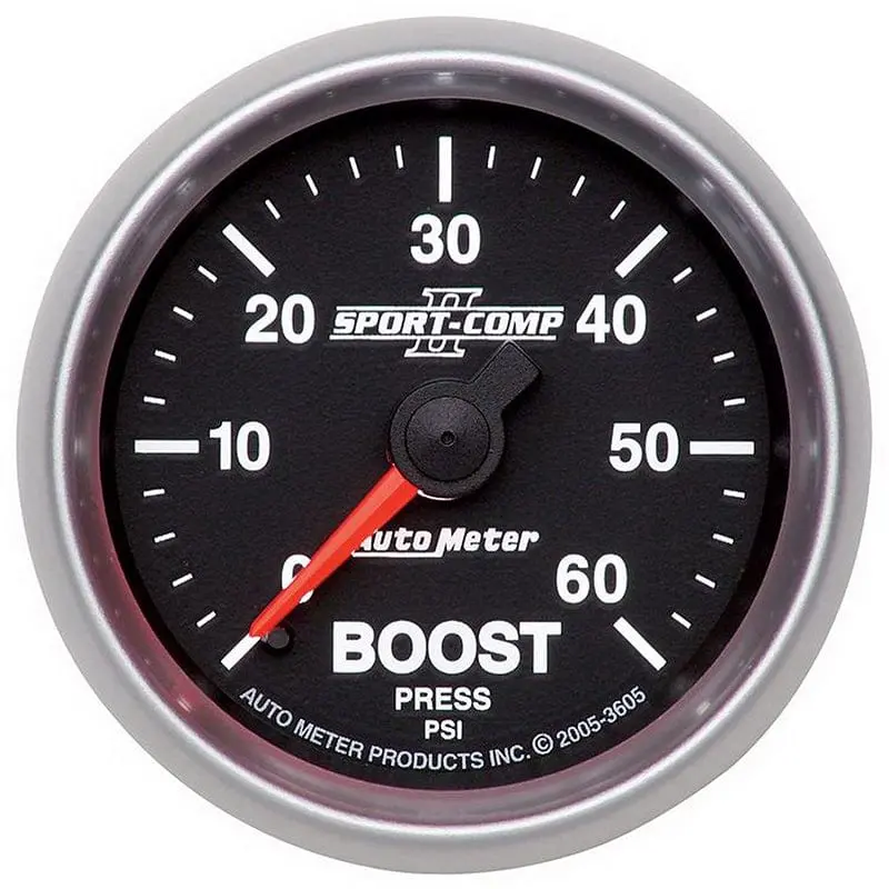 Autometer Sport-Comp Ii Boost Pressure Gauge – 0–30 Psi (Au3605) 1
