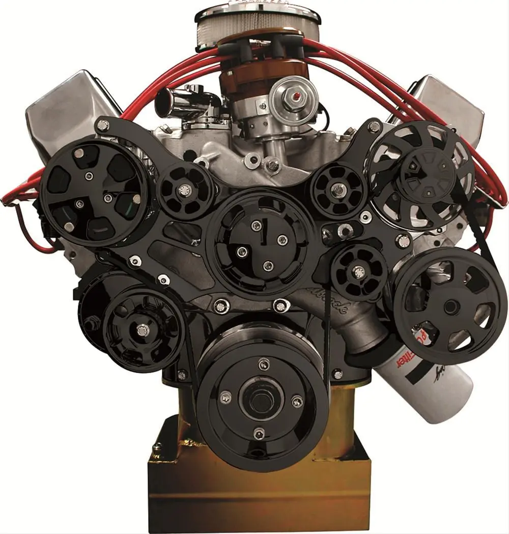 Billet Specialties Tru Trac Serpentine Drive System With A/C – Black Finish (Blk14600Pa) 1