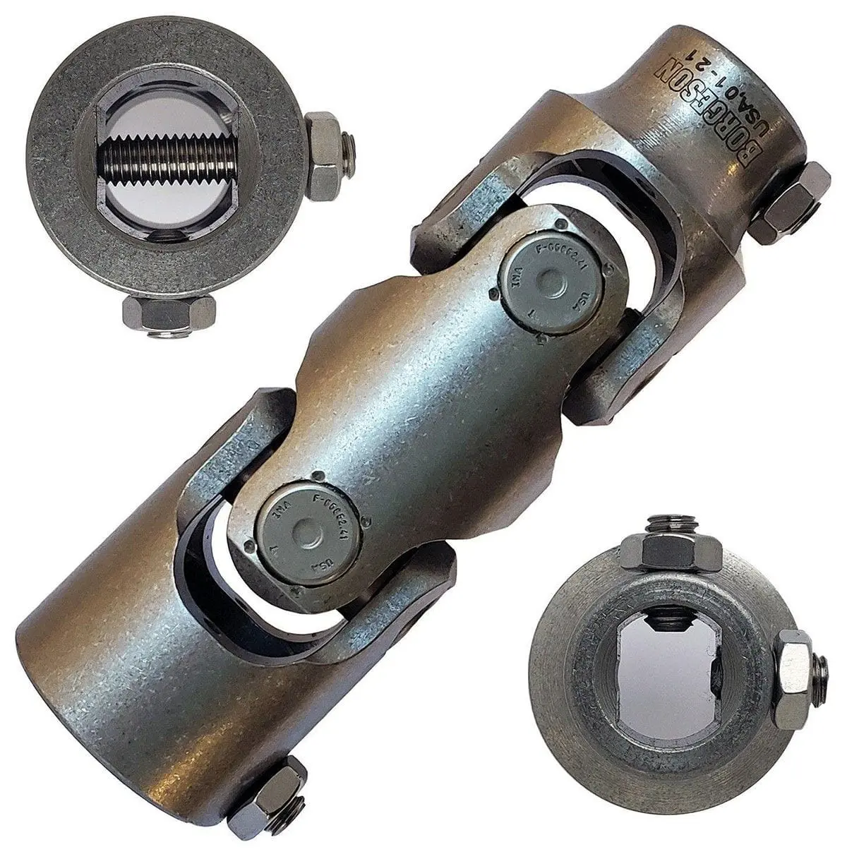 Borgeson Bor134952 Stainless Steel Double-Needle Bearing U-Joint – High-Strength Driveshaft Coupling 1