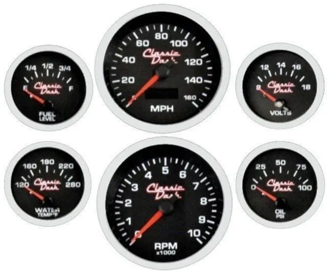 Classic Dash 130-94-01914 Gauge Kit – Vintage-Style Instrument Cluster Bundle 1