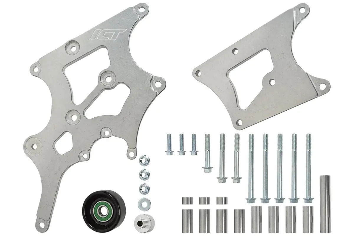 Ict Billet 551796-3 Alternator And Power Steering Bracket Kit 1