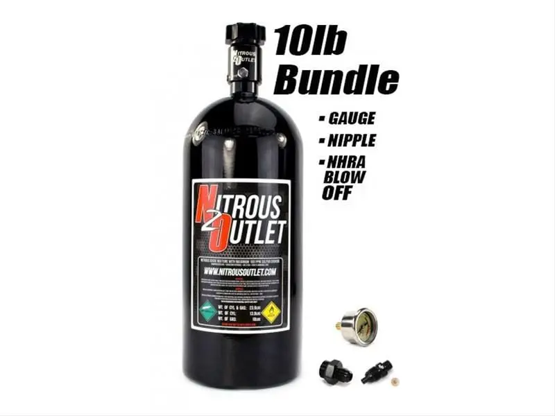 Nitrous Outlet 00-30140-8 Nitrous Oxide Bottle – 10 Lb Capacity With Siphon Tube 1