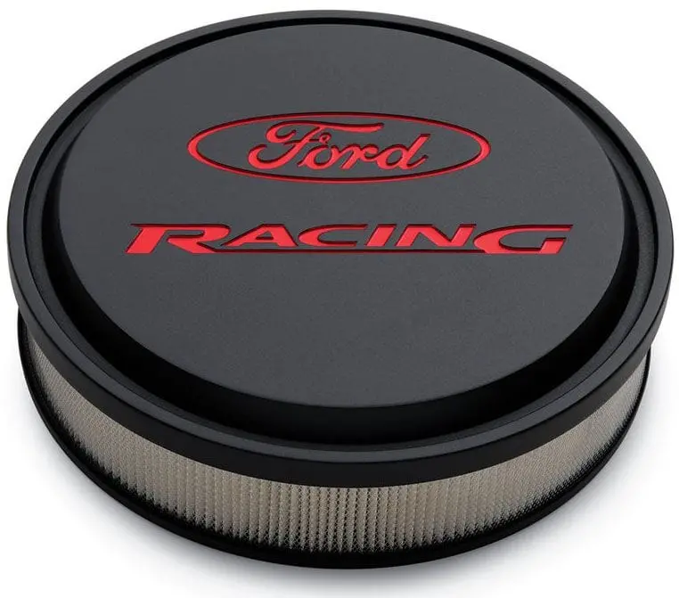 Ford Racing Slant-Edge Air Cleaner Assembly – Black Finish Replacement For Classic Mustangs 1