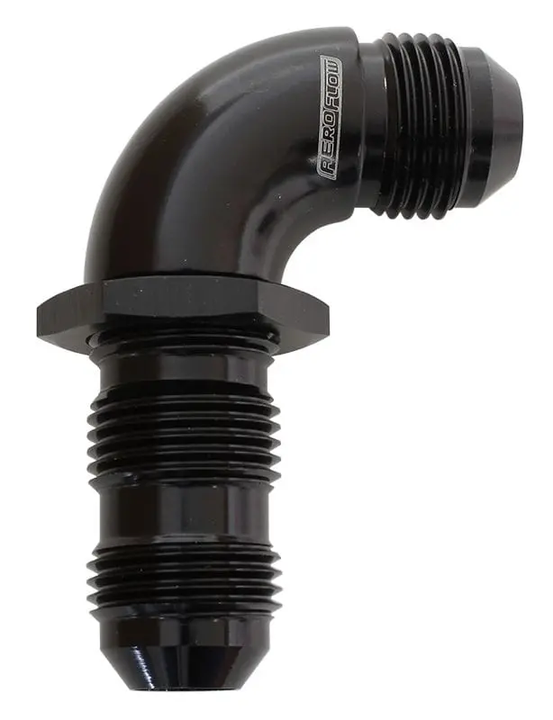 90° Full-Flow An Bulkhead Fitting – -6An Black (Af533-06Blk) 1