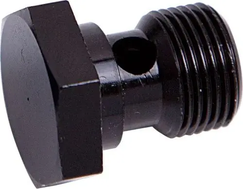 M12 X 1.25 Alloy Banjo Bolt With Hex Flange – Af723-06Blk 1