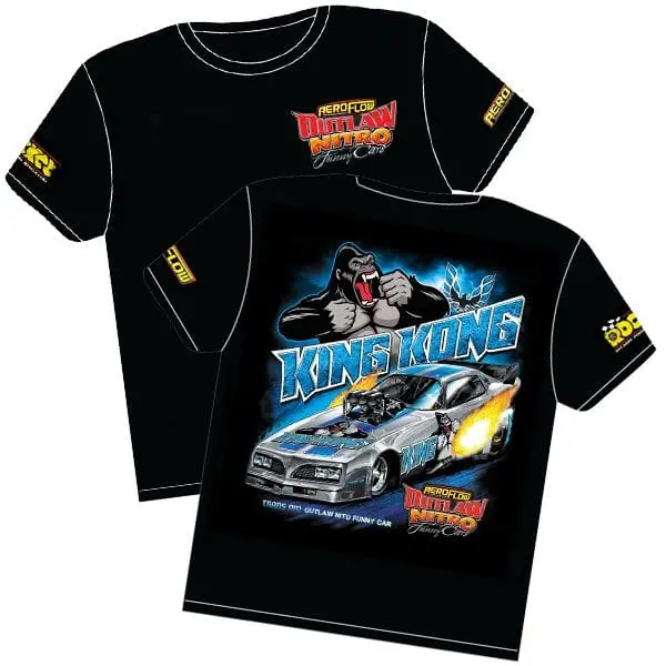King Kong Retro Racing T-Shirt – Pontiac Trans-Am Outlaw Nitro Funny Car Design 1