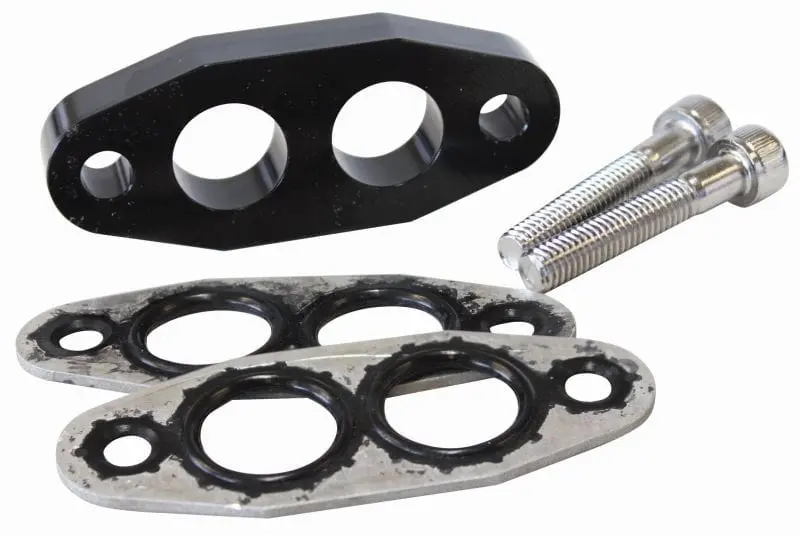 Black Anodized Ls Oil Cooler Adapter Spacer (Af64-2184Blk) 1