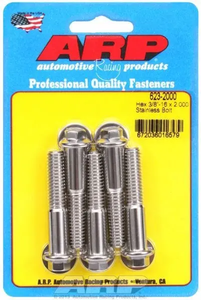 5-Pack Stainless Steel Hex Head Bolt Kit – Corrosion-Resistant Fasteners (Ar623-2000) 1
