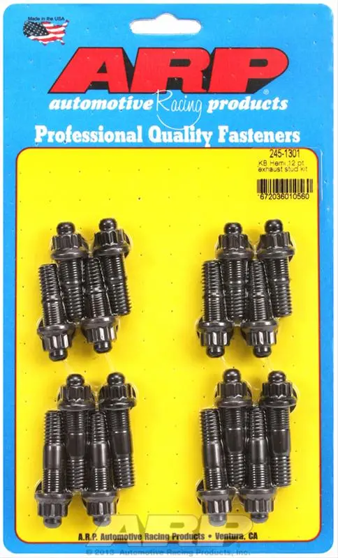 Arp Chromoly Header Stud & Nut Kit – 245-1301 (Stainless Lock Nuts Included) 1