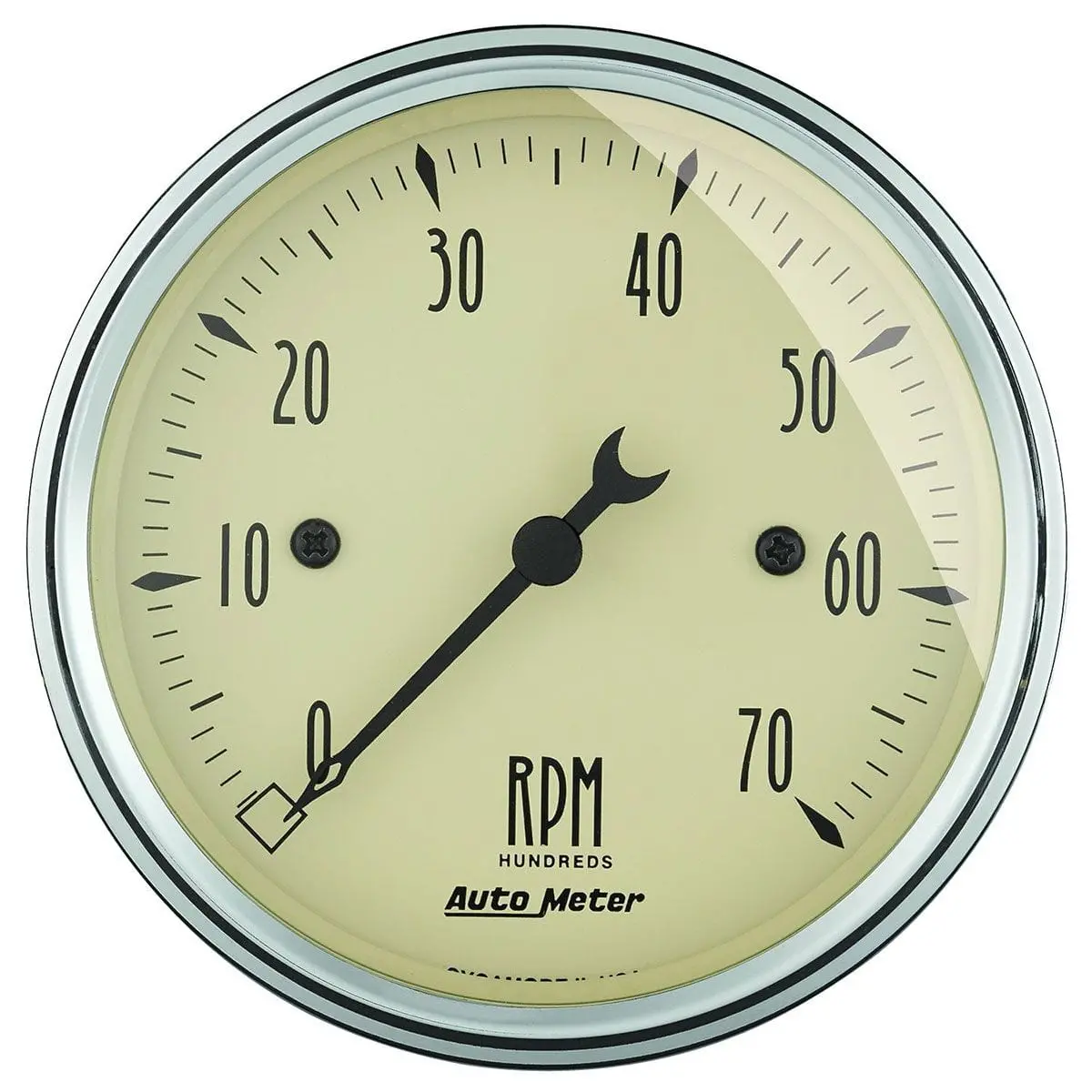 Vintage Beige Analog Tachometer For Classic Vehicles - Model Au1898 1