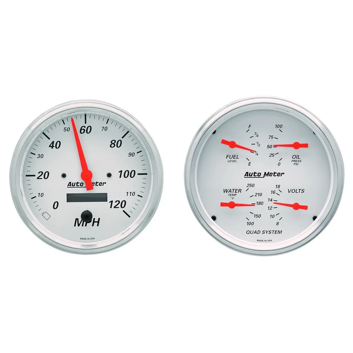 Autometer 1303 Arctic White Analog Gauge Kit – 5-Piece Set 1