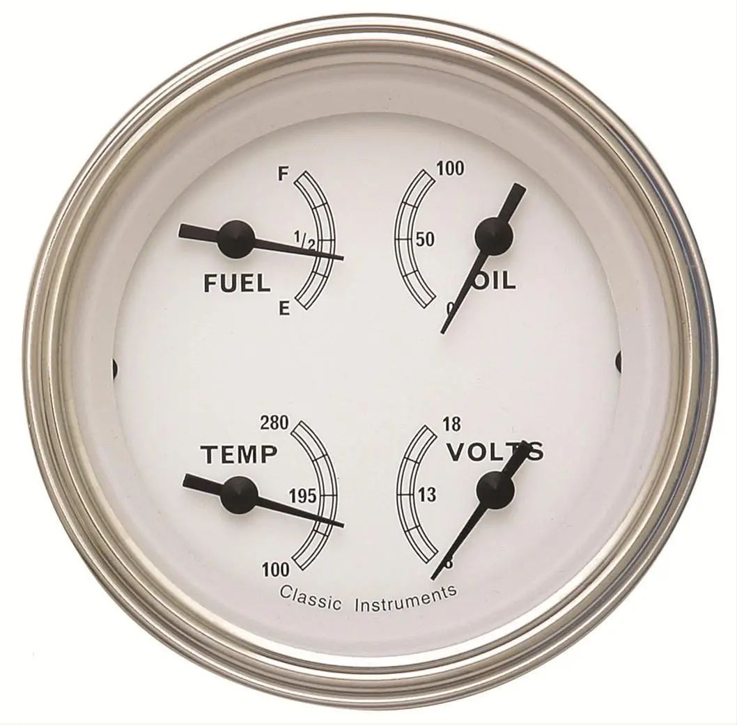 Classic Instruments White Series Analog Gauge Set – Cw79Slc 1