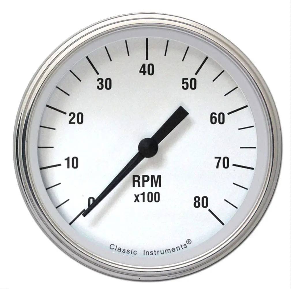 Classic Instruments Wh80Slf White Hot Series Tachometer 1