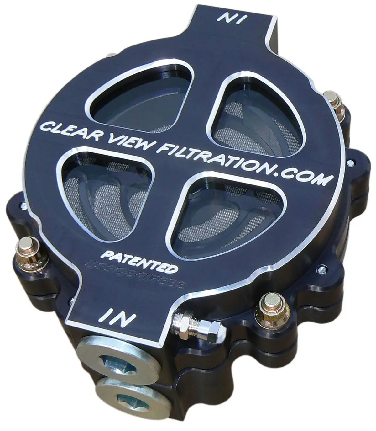 6-Inch Transparent Dry-Sump Oil Filter – Black Anodized Cv101-115-B 1