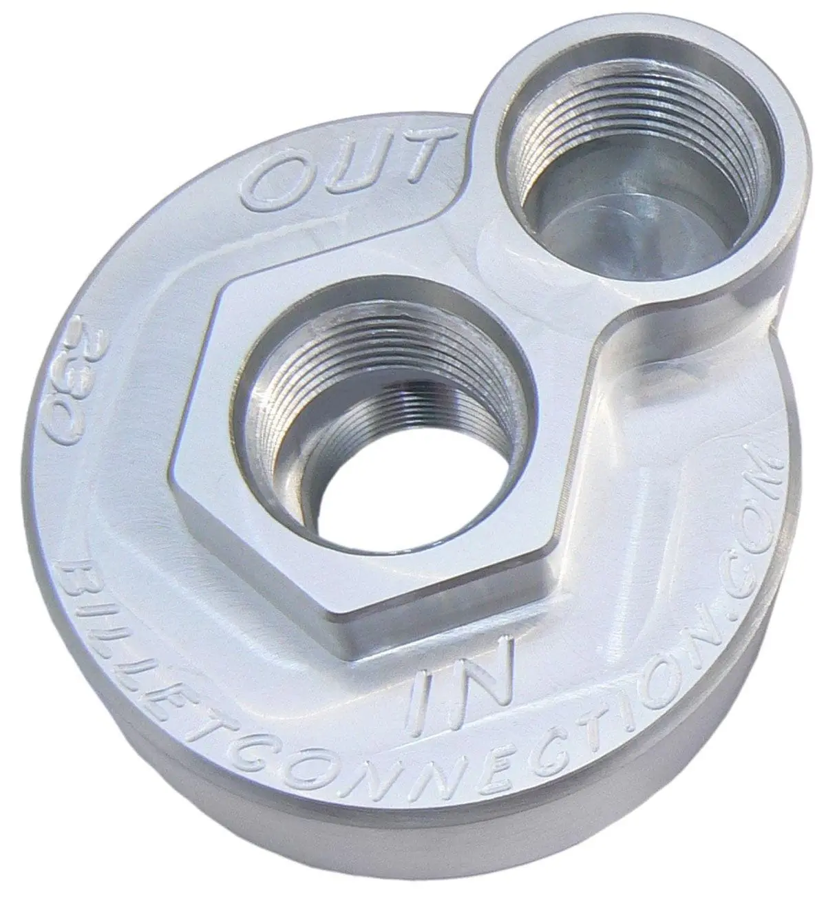 Clear Anodized -12An Billet Aluminum Oil Block Adapter – Cv232 1